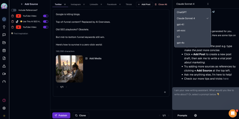 Blotato Dashboard