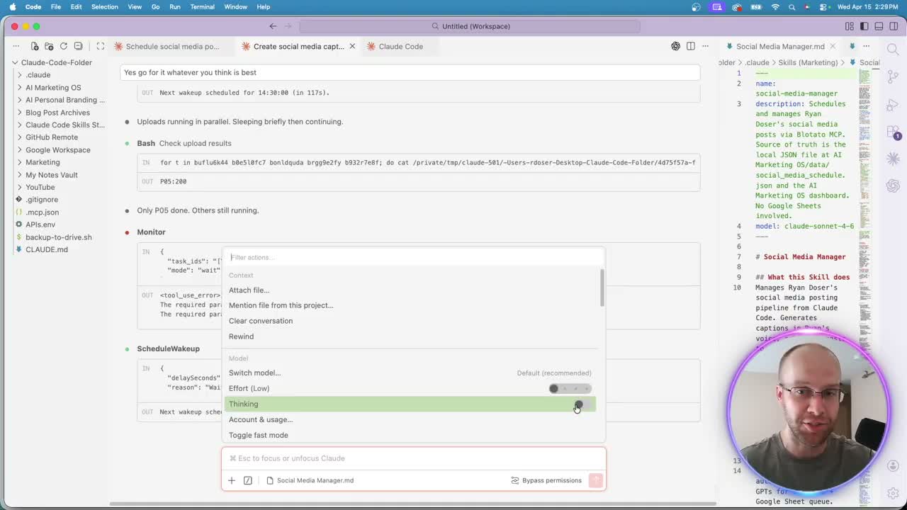 Claude Code batch scheduling social media posts with Social Media Manager skill
