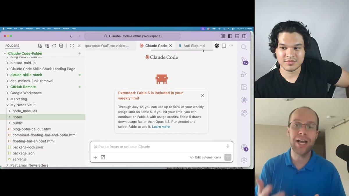 Reality of AI in 2026 context system with a local notes vault folder inside VS Code